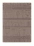 Torchon Essuie-verres Le Jacquard Francais 60x80 Cristal Poivre Gris 100% lin