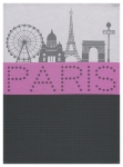 Torchon Paris Lumiere Noir 100% coton 70x50 cm