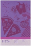 Torchon pizza aubergine 100% coton 70x50 cm