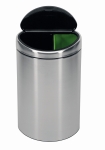 Twin bin 10/23 l 'matclean' tri selectif inox brosse anti taches