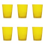 Set de 6 Verres a eau en verre 300 ml Jaune Lime