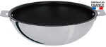 Wok inox 24 cm Casteline amovible avec revetement antiadherent Exceliss sans cou