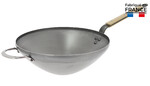 Wok acier acier mineral b bois o 32cm