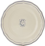 Assiette Canapes 16.5 cm C FILET BLEU MONOGRAMME