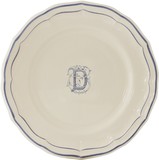 Assiette Canapes 16.5 cm D FILET BLEU MONOGRAMME