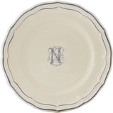 Assiette Canapes 16.5 cm N FILET BLEU MONOGRAMME