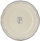 Assiette Canapes 16.5 cm P FILET BLEU MONOGRAMME