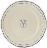 Assiette Canapes 16.5 cm X FILET BLEU MONOGRAMME