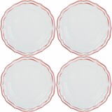 Coffret de 4 Assiettes Dessert FILET Corail