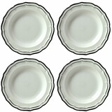 Coffret de 4 Assiettes Creuses FILET Manganese