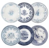 Coffret de 6 Assiettes Plates Assorties LES DEPAREILLEES BLEU