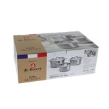 Batterie de 6 pieces Alchimy avec couvercles inox