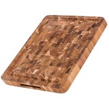 Billot en teck bois de bout de bout avec rigole epaisseur - 3,8 cm 42 x 30,5 cm