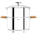 BIOME: Cuisson Saine avec thermometre integre Anses Noyer 20 cm