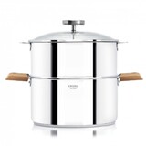 Biome Cuisson Saine - Ens. Cuit Vapeur 24 Cm + 2 Anses Mutine Blanches