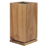 Bloc couteaux en bois d'acacia carre rotatif