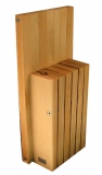 Bloc universel en bois - pour 5 couteaux