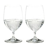 Boite de 2 verres a eau en cristallin sur pied court Water Glass 35 cl - 20.5 cm