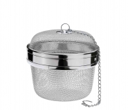 Boule a epices inox PM 6.3 cm avec couvercle et chaine d'accrochage