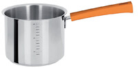 Casserole Haute Graduee 14 cm Poignee Orange Inox Mutine Fixe