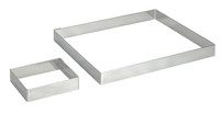 Cercle a tarte carre en inox  H. 2 cm - L. 20 cm
