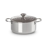 Cocotte Basse 20 cm Inox Signature avec couvercle