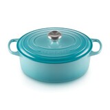 Cocotte ovale 29 cm Bleu Caraibes