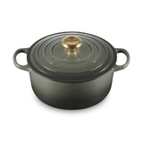 Cocotte ronde 24 cm Thym bouton dore