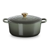 Cocotte ronde 28 cm Thym bouton dore