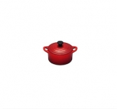 Mini-Cocotte Ronde En Fonte Emaillee 10 cm Cerise