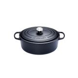 Cocotte Signature en fonte emaillee ovale 23 cm noir
