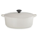 Cocotte Signature en fonte emaillee ovale 27 cm Creme