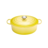 Cocotte Signature en fonte emaillee ovale 27 cm jaune Soleil