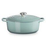 Cocotte Signature en fonte emaillee ovale 27 cm Sea Salt