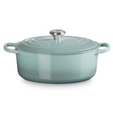 Cocotte Signature en fonte emaillee ovale 29 cm Sea Salt
