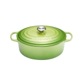 Cocotte Signature en fonte emaillee ovale 29 cm vert Palm