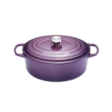 Cocotte Signature en fonte emaillee ovale 29 cm violet Cassis