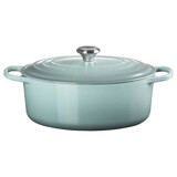 Cocotte Signature en fonte emaillee ovale 31 cm Sea Salt