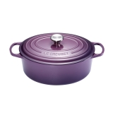 Cocotte Signature en fonte emaillee ovale 33 cm violet Cassis