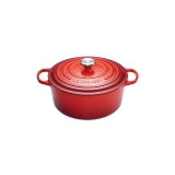 Cocotte Signature en fonte emaillee ronde 16 cm rouge Cerise