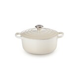 Cocotte Signature en fonte emaillee Ronde 22 cm Meringue