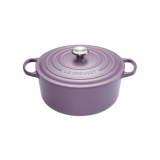 Cocotte Signature en fonte emaillee ronde 24 cm violet Ametist