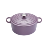 Cocotte Signature en fonte emaillee ronde 26 cm violet Ametist