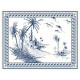 Plateau Acrylique Grand Modele 46x36cm Les Depareillees Bleu