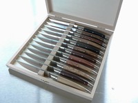 Coffret 12 couteaux Thiers Avantage Bois assortis  finition Mat