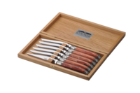 Coffret 6 couteaux Laguiole Prestige en Bois de rose finition Brillant