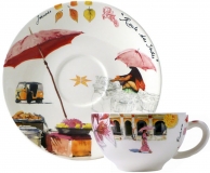 Coffret de 2 Tasses & Soucoupes Dejeuner ROUTE DES INDES