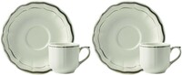 Coffret de 2 Tasses & Soucoupes Cafe FILET Taupe