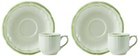Coffret de 2 Tasses & Soucoupes Cafe FILET Vert
