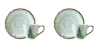 Coffret de 2 Tasses & Soucoupes The US FILET Noel